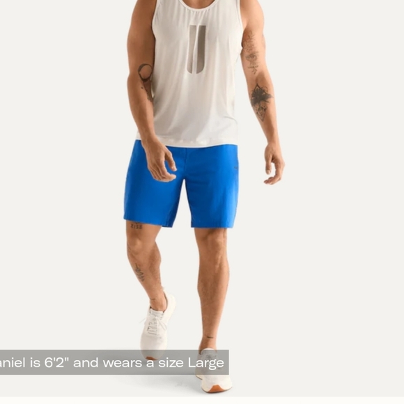 NOBULL Men's Blue Athletic Training Shorts 8" Inseam Large - Picture 2 of 5